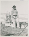 Image of Eskimo [Inuk] Girl at Cape York beside sledge [Nujardlak Petersen]